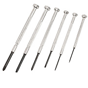 Great Neck Precision Screwdriver Set, Six-Piece, Phillips/Slotted, Assorted Lengths, Polished Steel Handles (GNSGP6C)