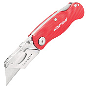 Sheffield Quick Change Lock Back Utility Knife, 1.25" Blade, 3.5" Aluminum Handle, Red (GNS12614)
