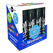 TPG Creations Kwik Stix Single Color Pack, 0.7" x 3.5", Black, 12/Pack, 12 Packs/Carton (TPG6001012)