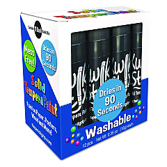TPG Creations Kwik Stix Single Color Pack, 0.7" x 3.5", Black, 12/Pack, 12 Packs/Carton (TPG6001012)