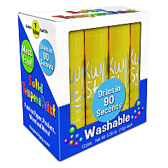 TPG Creations Kwik Stix Single Color Pack, 0.7" x 3.5", Yellow, 12/Pack, 12 Packs/Carton (TPG6006012)
