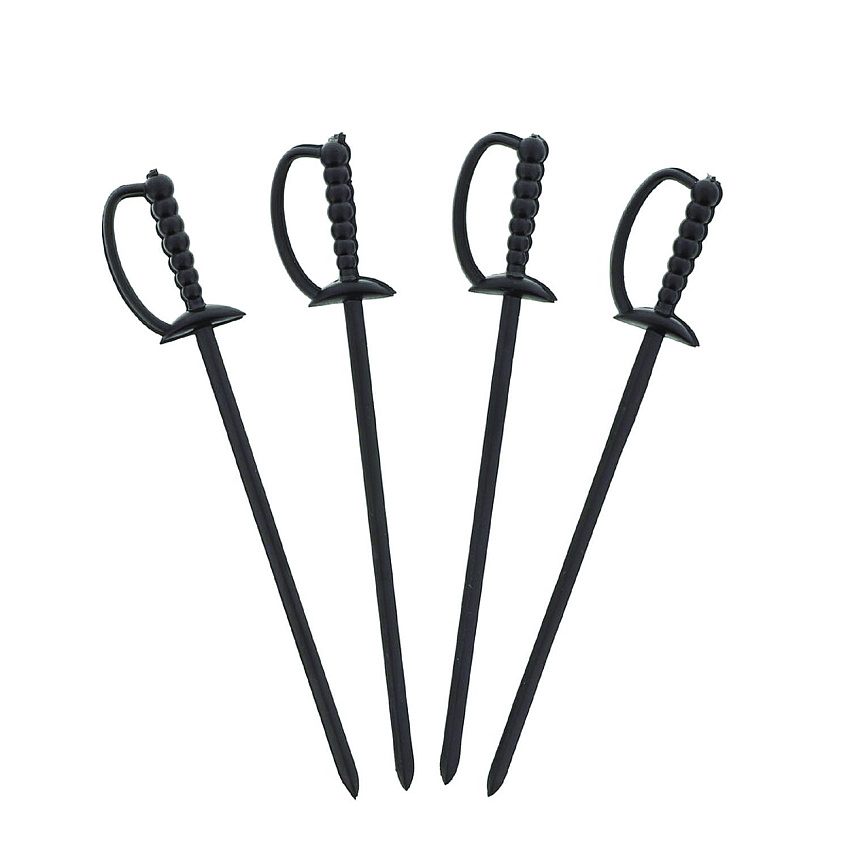 AmerCareRoyal Sword Picks, 6", Black, 1,000/Box, 10 Boxes/Carton (RPPRP147BK)