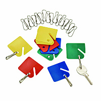 AdirOffice Plastic Identification Key Tags, Plastic, Assorted Colors, 20/Pack (ALH68920COLORED)