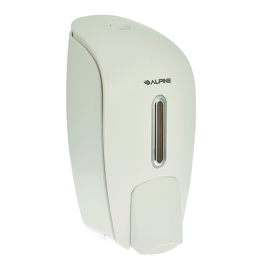 Alpine Surface Mounted Soap and Hand Sanitizer Dispenser, 27 oz, 4.1 x 4.6 x 9.6, White (ALHALP425WHI)