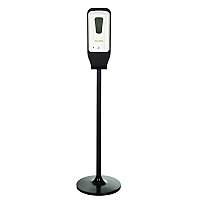 Alpine Automatic Foam Hand Sanitizer/Soap Dispenser with Floor Stand, 40 oz, 4.48 x 6 x 45, White (ALHALP430FS)