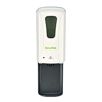 Alpine Wall Mount Automatic Foam Hand Sanitizer Soap Dispenser with Drip Tray, 40 oz, 4.48 x 6 x 18.1, White (ALHALP430FT)