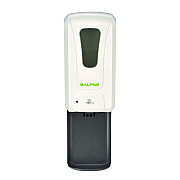 Alpine Wall Mount Automatic Gel Hand Sanitizer/Soap Dispenser with Drip Tray, 40 oz, 4.48 x 6 x 18.1, White (ALHALP430LT)