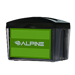 Alpine Interfold Table Top Dispenser Napkin Holder, 5.9 x 8 x 6.5, Black (ALHALP4332)