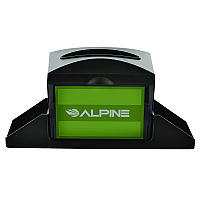 Alpine Interfold Table Top Dispenser Napkin Holder with Caddy, 6 x 14.17 x 6.5, Black (ALHALP4332C)