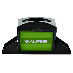 Alpine Interfold Table Top Dispenser Napkin Holder with Caddy, 6 x 14.17 x 6.5, Black (ALHALP4332C)