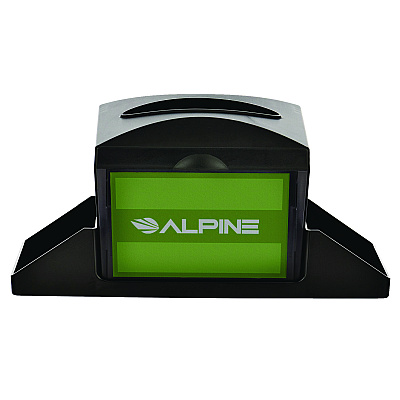 Alpine Interfold Table Top Dispenser Napkin Holder with Caddy, 6 x 14.17 x 6.5, Black (ALHALP4332C)