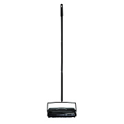 Alpine Manual Triple Brush Carpet and Floor Sweeper, 42.5" Handle, Black (ALHALP469BLKNEW)
