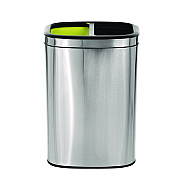 Alpine 10.5 Gallon Stainless Steel Open Top Dual Compartment Trash Can (ALHALP470R40L)