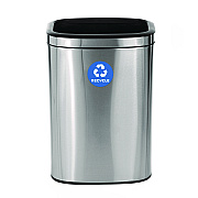 Alpine 10.5 Gallon Slim Recycling Can, Brushed Stainless Steel (ALHALP47040LR)