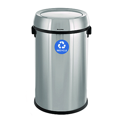 Alpine 17 Gallon Stainless Steel Indoor Recycling Receptacle with Swivel Lid (ALHALP47065L1R)