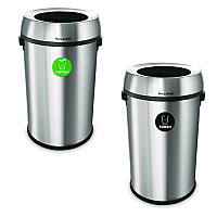 Alpine 17 Gallon Stainless Steel Open Top Compost and Trash Station (ALHALP47065LCOT)