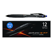 TOPS PENTONIC Retractable Ballpoint Pen, Fine 0.7 mm, Blue Ink, Blue Barrel, 12/Pack (PNT12123)