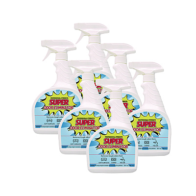 Fresh Products Super Odor Eliminator, 32 oz Spray Bottle, 6/Carton (FRS632SOE)