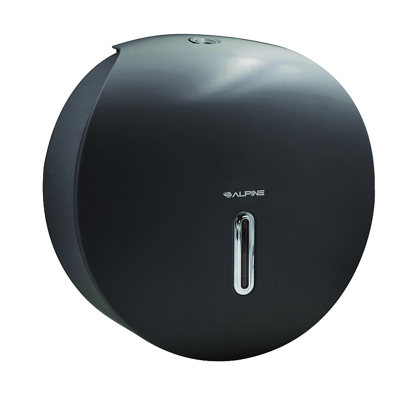 Alpine Plastic Single Roll Jumbo Toilet Paper Dispenser, 5.3 x 11.5 x 11.7, Gray (ALHALP450GRY)