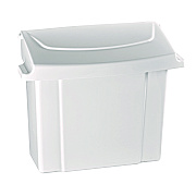 Alpine Durable Plastic Surface Mount Sanitary Napkin Receptacle, White (ALHALP451WHI)