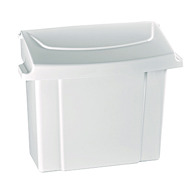 Alpine Durable Plastic Surface Mount Sanitary Napkin Receptacle, White (ALHALP451WHI)