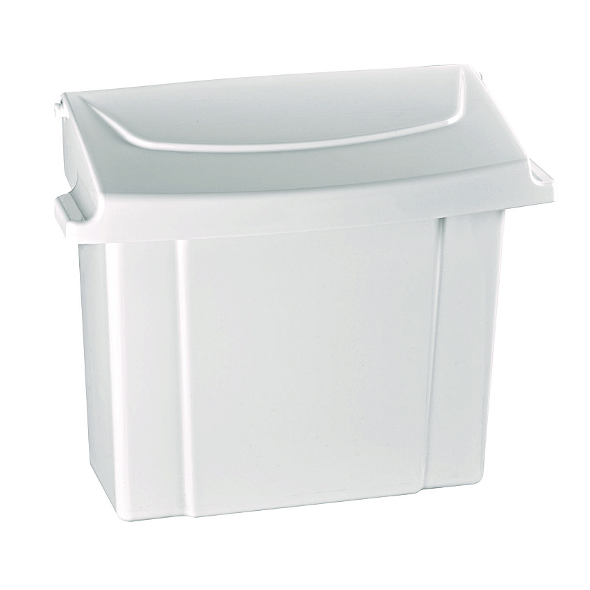 Alpine Durable Plastic Surface Mount Sanitary Napkin Receptacle, White (ALHALP451WHI)