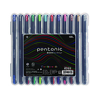 TOPS PENTONIC Gel Stick Pen Set, (4) 0.6mm Fine Tip, (6) 0.7mm Fine Tip, (2) 1 mm Medium Tip, Assorted Ink/Barrel Colors, 12/Pack (PNT12185)
