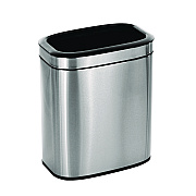 Alpine Stainless Steel Rectangular Liner Open Top Trash Can, 5.3 gal, Brushed Stainless Steel (ALHALP47020L)