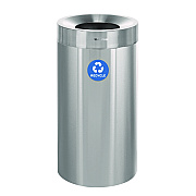 Alpine 27 Gallon Stainless Steel Recycling Can, Brushed Stainless Steel (ALHALP47527R)