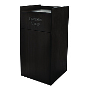 Alpine 40 Gal Commercial Tray Top Waste Enclosure Trash Receptacle, 40 gal, Wood, Black (ALHALP476BLK)