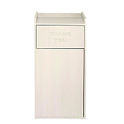 Alpine 40 Gal Commercial Tray Top Waste Enclosure Trash Receptacle, 40 gal, Wood, White (ALHALP476WHI)