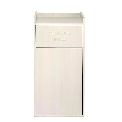 Alpine 40 Gal Commercial Tray Top Waste Enclosure Trash Receptacle, 40 gal, Wood, White (ALHALP476WHI)