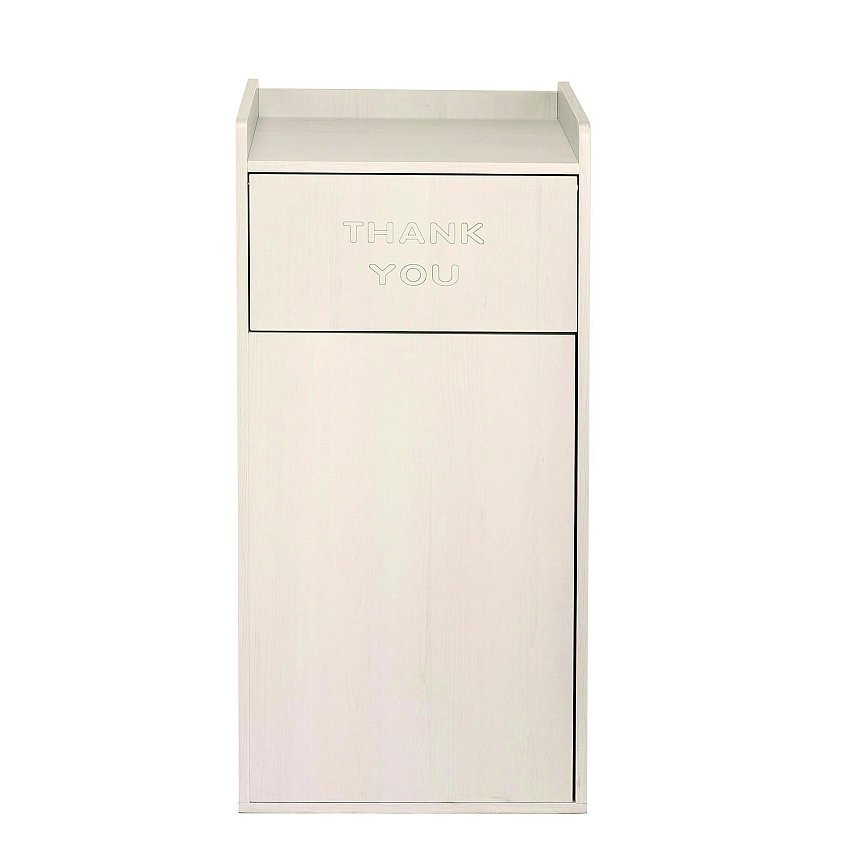 Alpine 40 Gal Commercial Tray Top Waste Enclosure Trash Receptacle, 40 gal, Wood, White (ALHALP476WHI)