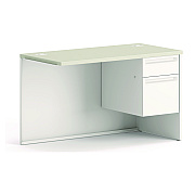 HON 38000 Series Return Pedestal, Box/File, 26.38w x 50.38d x 31.38h, Right, Silver/Light Gray (HON38215RB9Q)