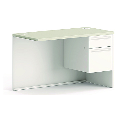 HON 38000 Series Return Pedestal, Box/File, 26.38w x 50.38d x 31.38h, Right, Silver/Light Gray (HON38215RB9Q)