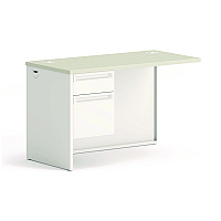 HON 38000 Series Return Pedestal, Box/File, 26.38w x 50.38d x 31.38h, Left, Silver/Light Gray (HON38216LB9Q)