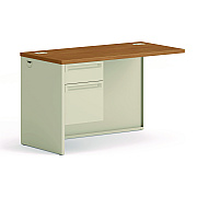 HON 38000 Series Flush Return, Left, 48w x 24d x 29.5h, Harvest/Putty (HON38216LCL)