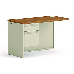 HON 38000 Series Flush Return, Left, 48w x 24d x 29.5h, Harvest/Putty (HON38216LCL)