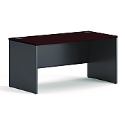 HON 38000 Series Desk Shell, 60" x 30" x 29.5", Mahogany/Charcoal (HON38932NS)