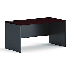 HON 38000 Series Desk Shell, 60" x 30" x 29.5", Mahogany/Charcoal (HON38932NS)
