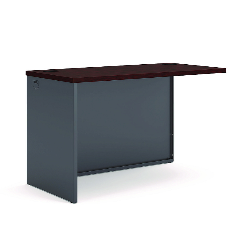 HON 38000 Series Return Shell, Left, 48w x 24d x 29.5h, Mahogany/Charcoal (HON38944LNS)