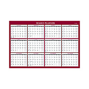 Blue Sky Classic Red Laminated Erasable Wall Calendar, 48 x 32, White/Red/Gray Sheets, 12-Month (Jan to Dec): 2026 (100034)