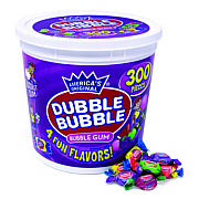 Dubble Bubble Bubble Gum Assorted Flavor Twist Tub, 300 Pieces/Tub, 1 Tub/Carton (GRR22000223)