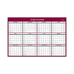 Blue Sky Classic Red Laminated Erasable Wall Calendar, 36 x 24, White/Red/Gray Sheets, 12-Month (Jan to Dec): 2026 (116054)