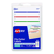 Avery Removable File Folder Labels with Sure Feed Technology, 0.66 x 3.44, White, 7/Sheet, 36 Sheets/Pack (AVE5235)