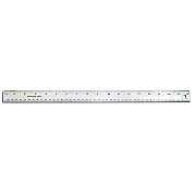 TPG Creations Stainless Steel Ruler, Standard/Metric, 18" Long, Silver, 36/Carton (TPG15836)