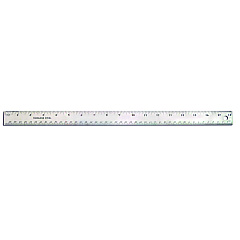 TPG Creations Stainless Steel Ruler, Standard/Metric, 18" Long, Silver, 36/Carton (TPG15836)