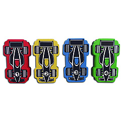 TPG Creations Magnetic Racecar Whiteboard Eraser, 4.5 x 2.6 x 1, 4/Pack, 24 Packs/Carton (TPG35824)