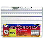 TPG Creations Dry Erase Whiteboard Student Starter Kits with Markers and Erasers, 11.75" x 9", White Surface, 24/Carton (TPG38824)