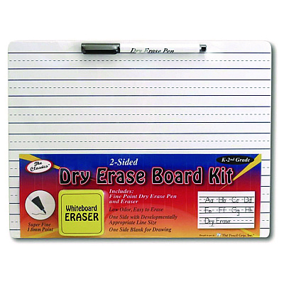 TPG Creations Dry Erase Whiteboard Student Starter Kits with Markers and Erasers, 11.75" x 9", White Surface, 24/Carton (TPG38824)